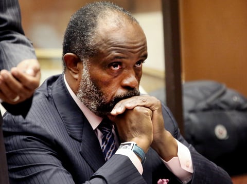 This Wednesday, Sept. 3, 2014 file photo shows California state Sen. Rod Wright appears at a Los Angeles Courthouse during a hearing. Wright has been sentenced to 90 days in jail for lying about residence. 